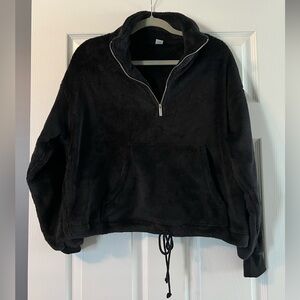 Black fleece with zipper. Size small.